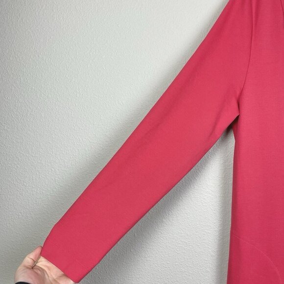 Soft Surroundings Women's XL Swingtime Half Zip Collared Maxi Dress Coral Ponte - Picture 3 of 16